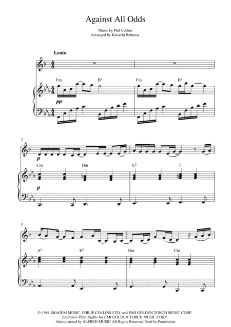 Against All Odds (take A Look At Me Now) (arr. Kaiserin Rebecca)
