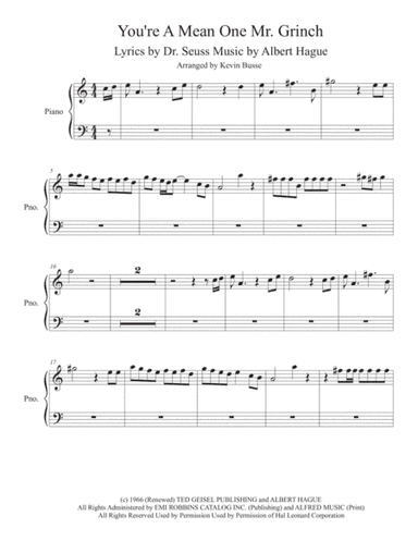 You're A Mean One, Mr. Grinch (arr. Kevin Busse)