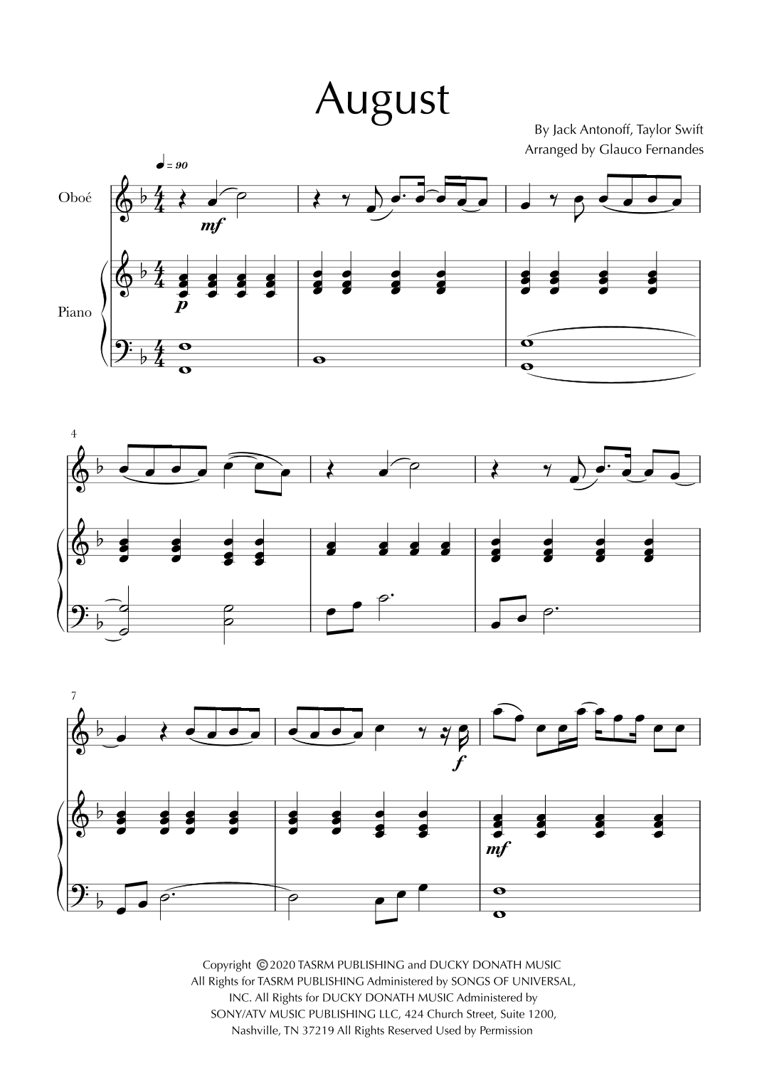 August (arr. Glauco Fernandes)