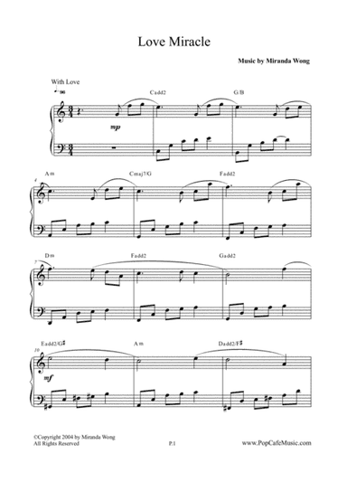 Love Miracle + Love's Greeting (Romantic Piano Solo) by Miranda Wong (arr. Miranda Wong)