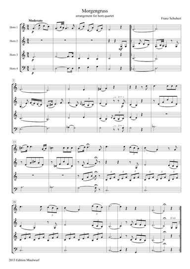 Morgengruss (arr. Edition Maulwurf)