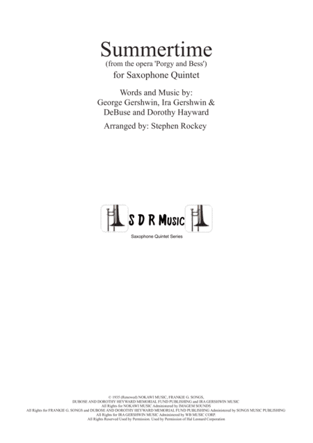 Summertime (arr. Stephen Rockey)