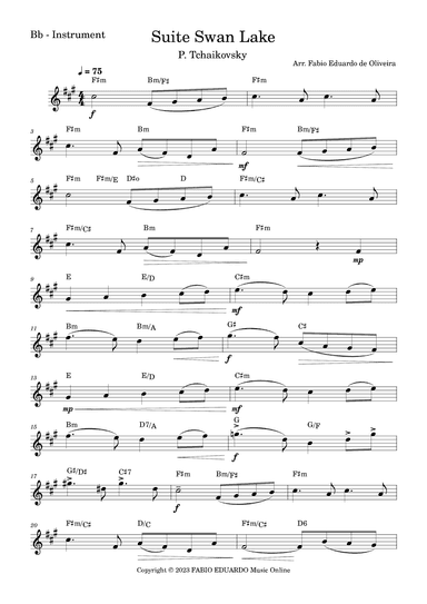 Swan Lake (Tchaikovsky) (arr. Fabio Eduardo de Oliveira)