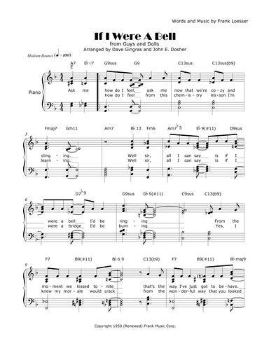 If I Were A Bell (arr. Dave Gingras and John E. Dosher)