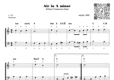 Air in A minor - Wilhelm Friedemann Bach (arr. Piano)