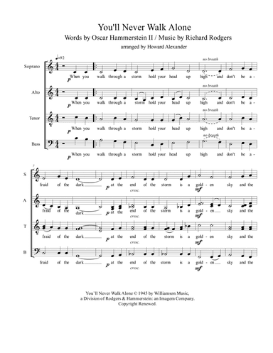 You'll Never Walk Alone (arr. Howard Alexander)