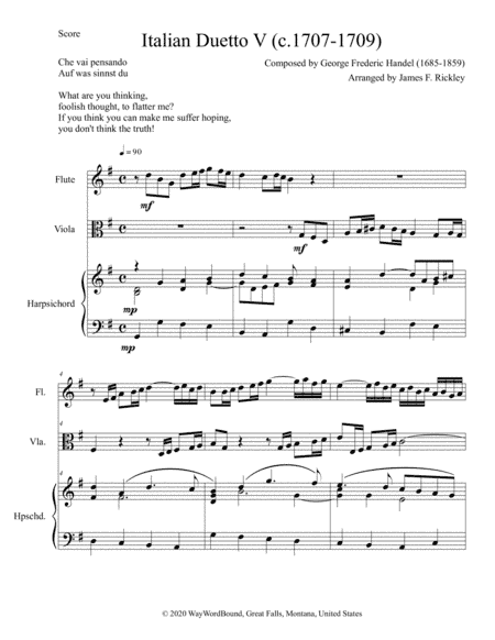 Italian Duetto 5 (arr. James F. Rickley)