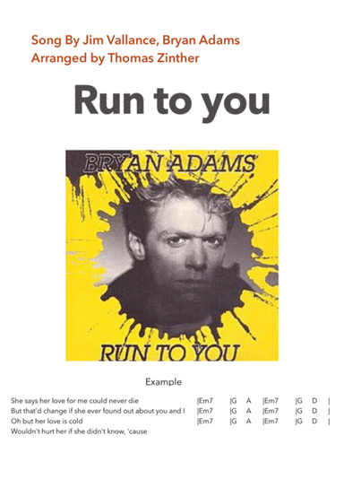 Run To You (arr. Thomas Zinther)