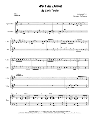 We Fall Down (arr. Stephen DeCesare)