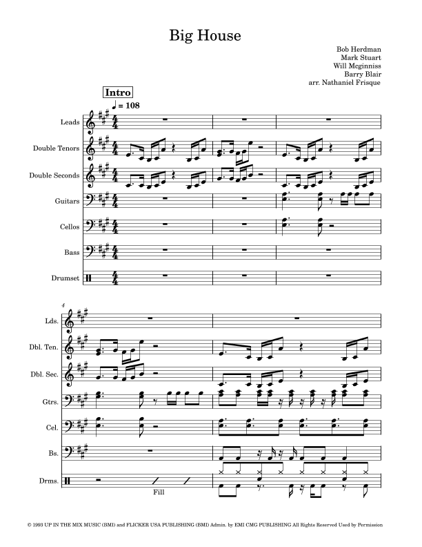 Big House (arr. Nathaniel Frisque)