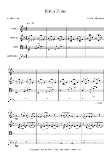 Kaun Tujhe (arr. Martin Ash)