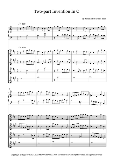 Two-part Invention In C (arr. Fernanda Moura)