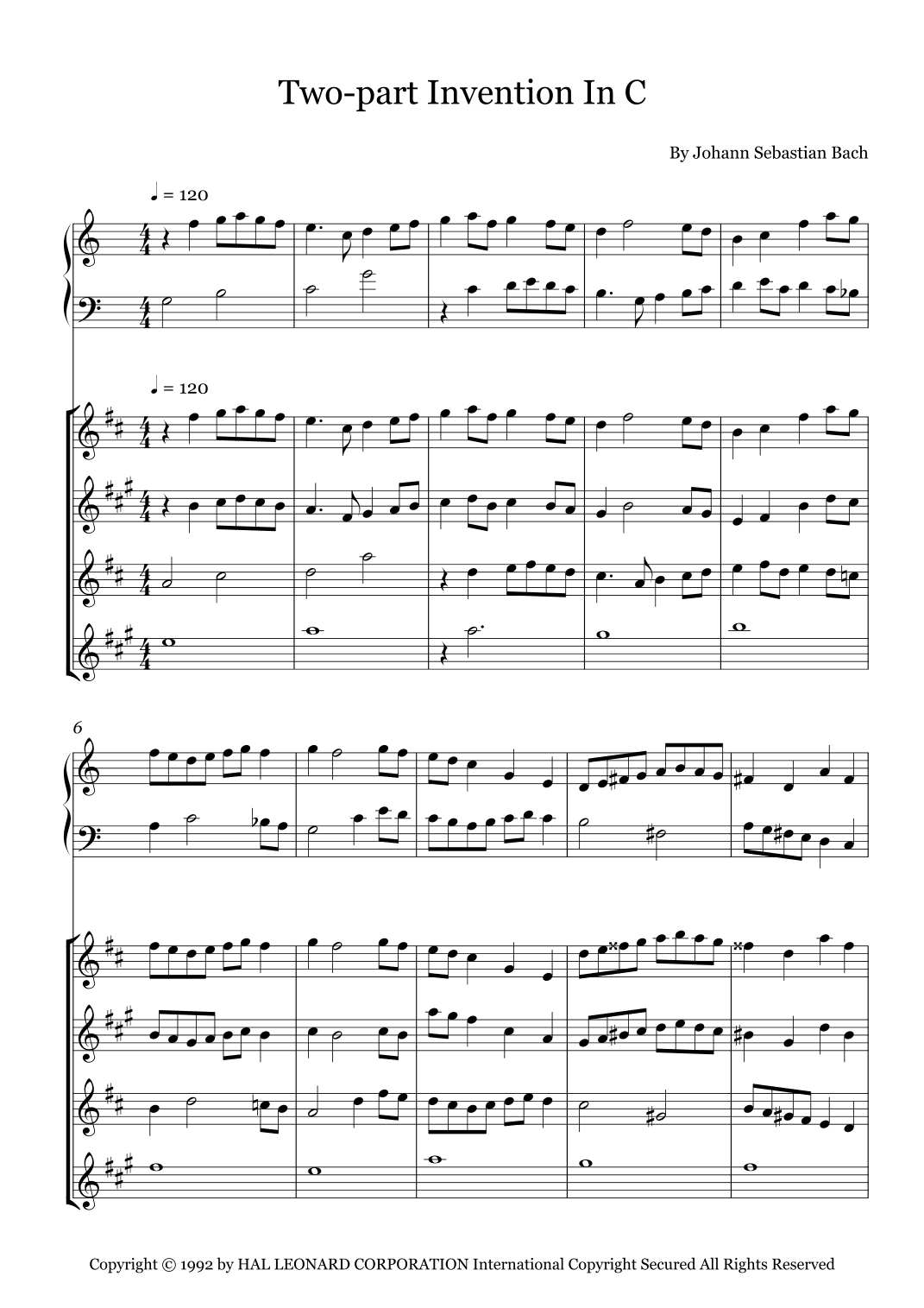 Two-part Invention In C (arr. Fernanda Moura)