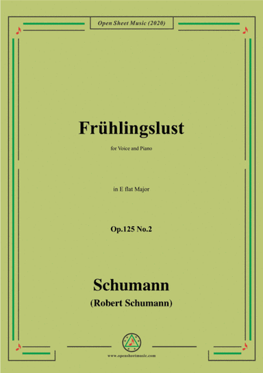 Schumann-Frühlingslust Op.125 No.2,in E flat Major (arr. MSM)