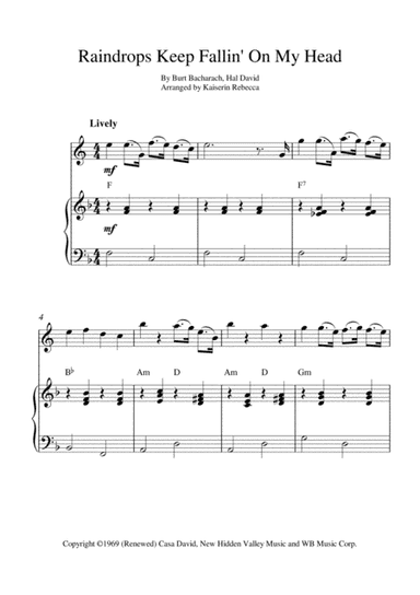 Raindrops Keep Fallin' On My Head (arr. Kaiserin Rebecca)