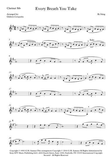 Every Breath You Take (arr. Gildson Cerqueira)