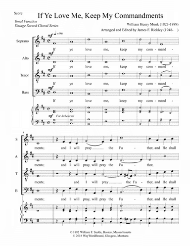 If Ye Love Me, Keep My Commandments (arr. James F. Rickley)