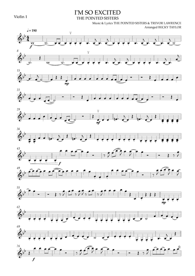 I'm So Excited (arr. Becky Taylor)