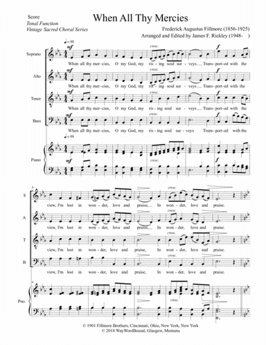 When All Thy Mercies (arr. James F. Rickley)