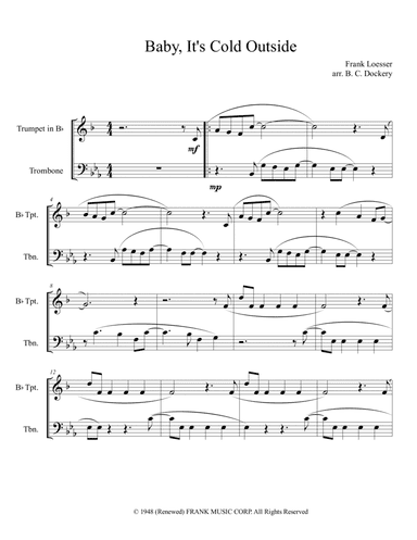 Baby, It's Cold Outside (arr. B. C. Dockery)