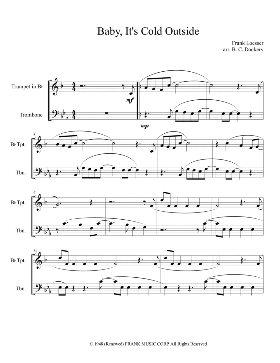 Baby, It's Cold Outside (arr. B. C. Dockery)