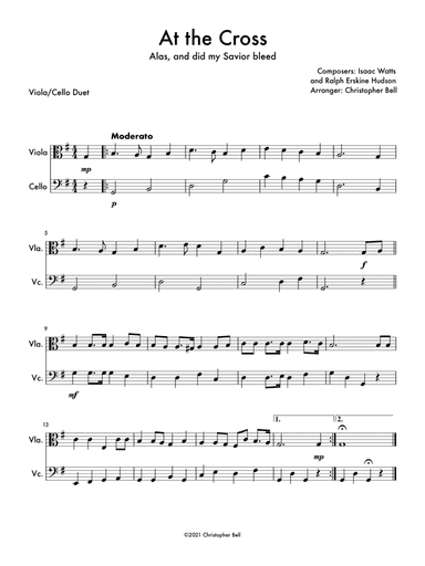 At the Cross - Viola/Cello Duet (arr. Christopher Bell)