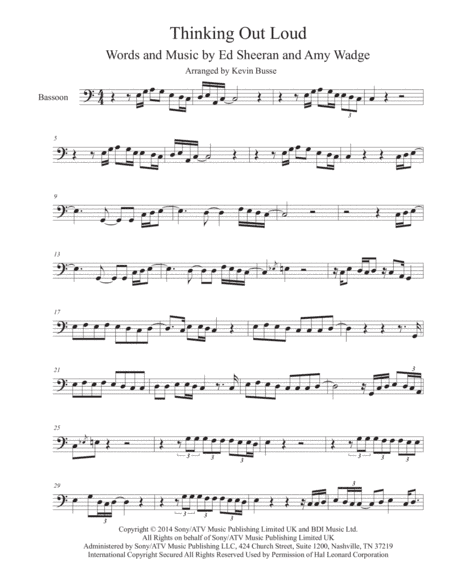 Thinking Out Loud (arr. Kevin Busse)