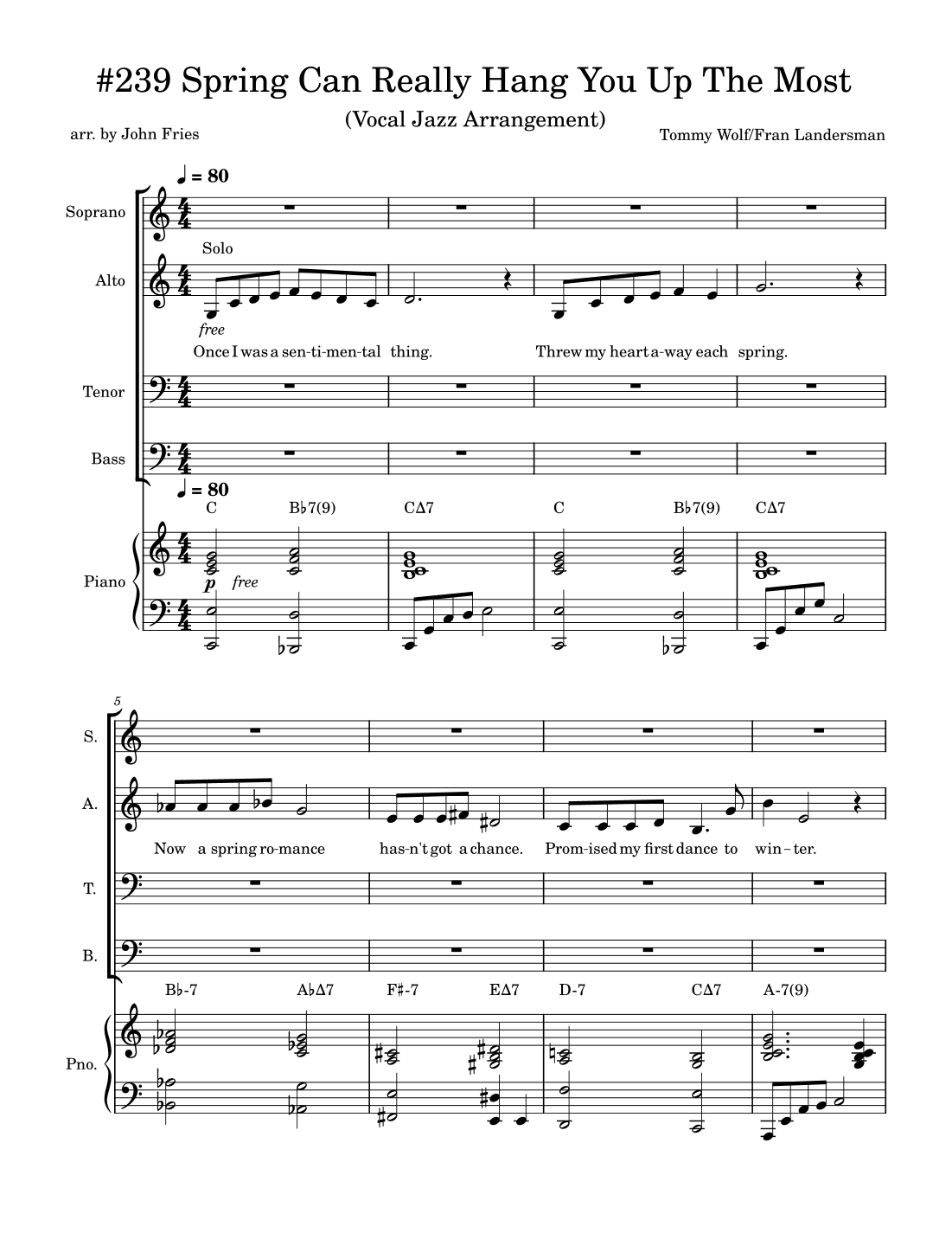 Spring Can Really Hang You Up The Most (arr. John Fries)