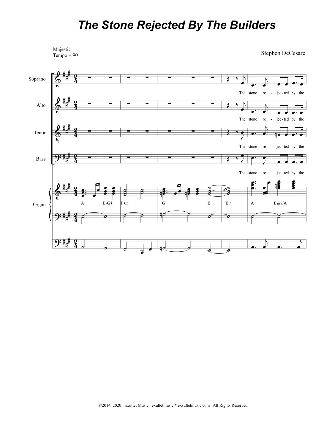 The Stone Rejected By The Builders (SATB)