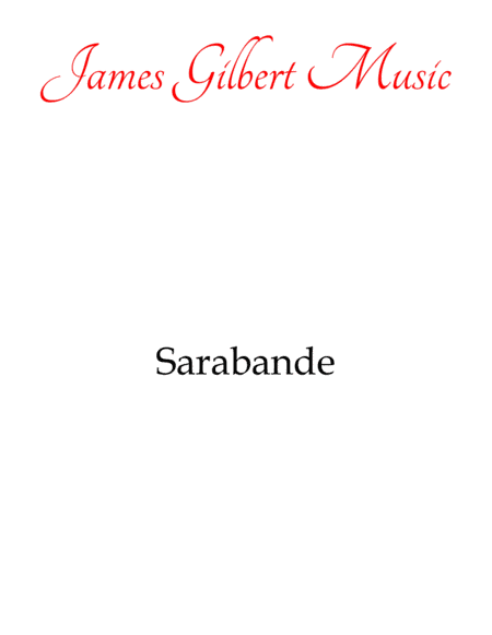Sarabande (arr. James Gilbert Music)