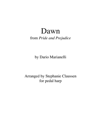 Dawn (arr. Stephanie Claussen)