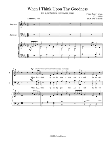When I Think Upon Thy Goodness (SB) (arr. Curtis Hanson)