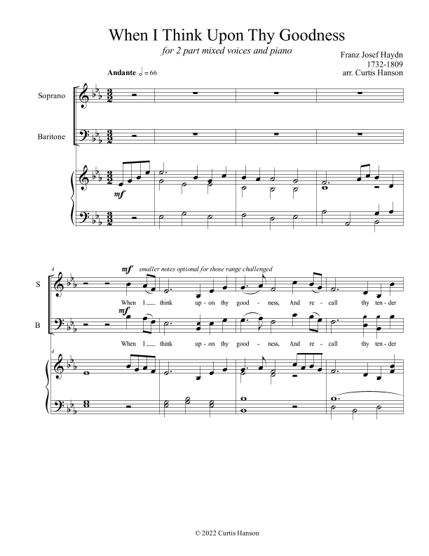 When I Think Upon Thy Goodness (SB) (arr. Curtis Hanson)