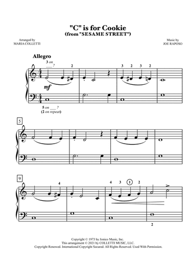 "c" Is For Cookie (arr. Maria Colletti)