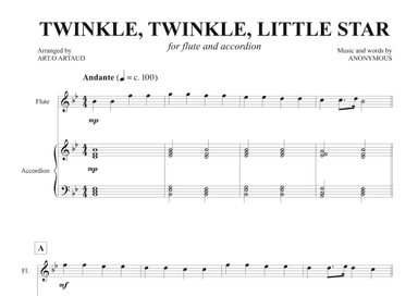 Twinkle Twinkle Little Star (arr. Art.o Artaud)