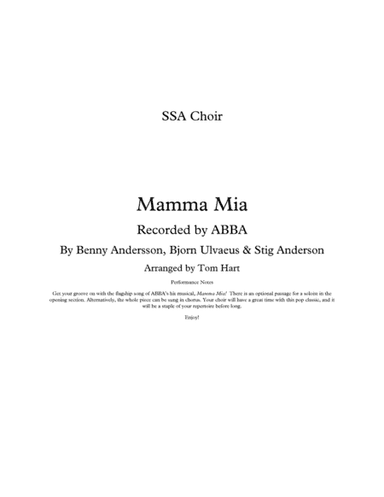 Mamma Mia (arr. Tom Hart)