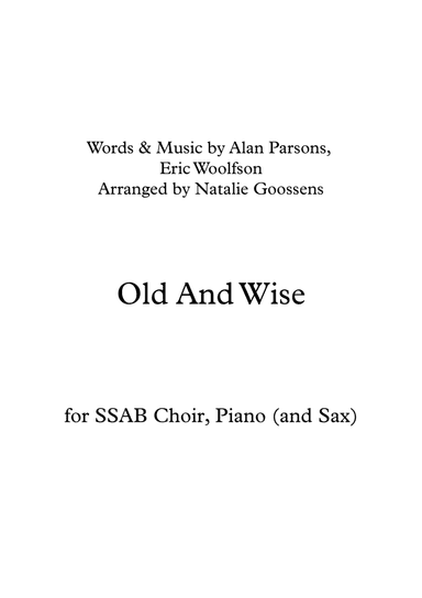 Old And Wise (arr. Natalie Goossens)