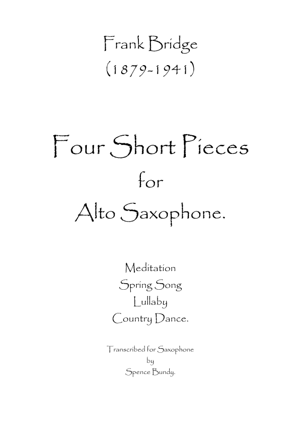 Four Short Pieces (arr. Spence Bundy)