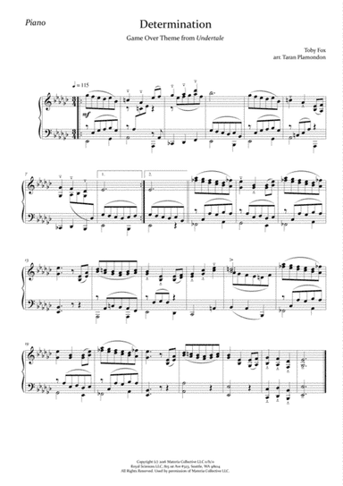 Determination (from Undertale) (arr. Taran Plamondon)