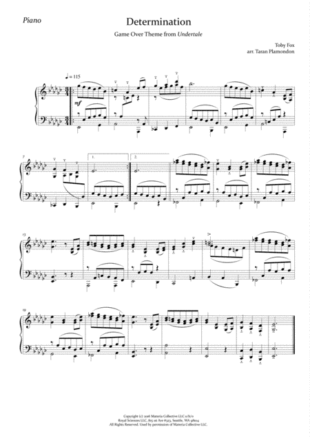 Determination (from Undertale) (arr. Taran Plamondon)