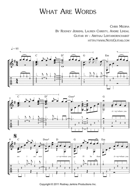 What Are Words (arr. Arithaj Lertamornchaikit)