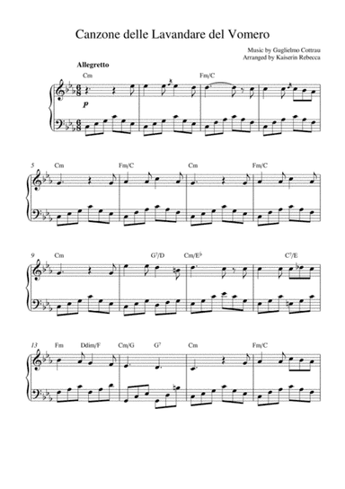 Canzone delle Lavandare del Vomero (arr. Kaiserin Rebecca)