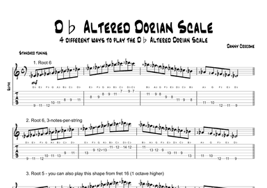 Db Altered Dorian Scale (4 Ways to Play)