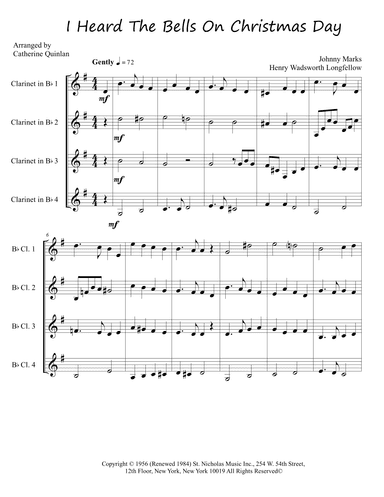I Heard The Bells On Christmas Day (arr. Catherine Quinlan)