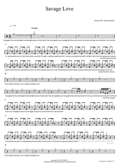 Savage Love (arr. COPYDRUM)