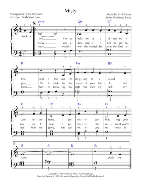 Misty (arr. Gaili Schoen)