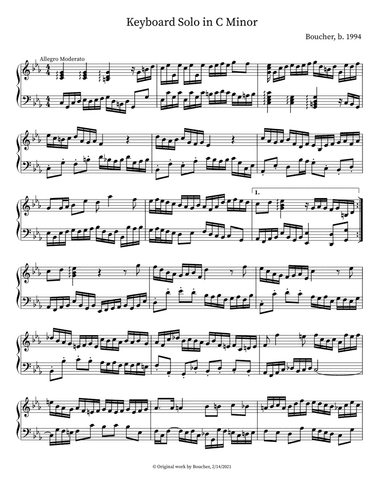 Solo for Keyboard in C Minor