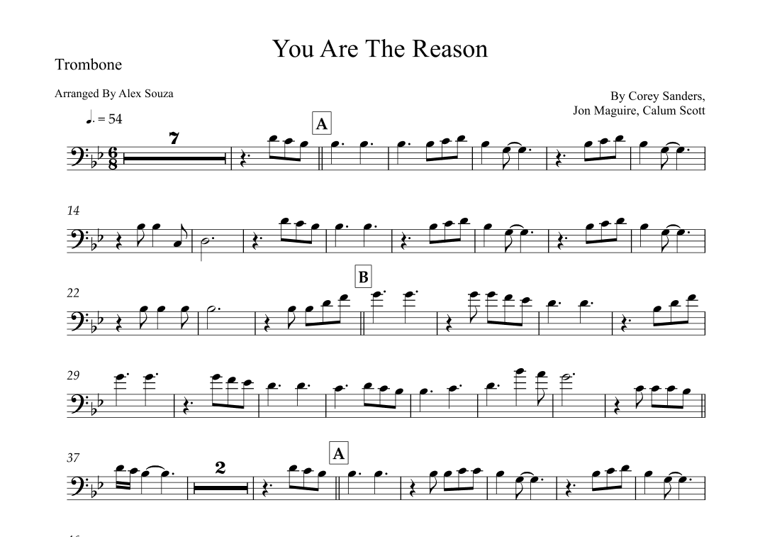 You Are The Reason (arr. Alex Souza)
