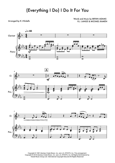 (everything I Do) I Do It For You (arr. K J Rickells)