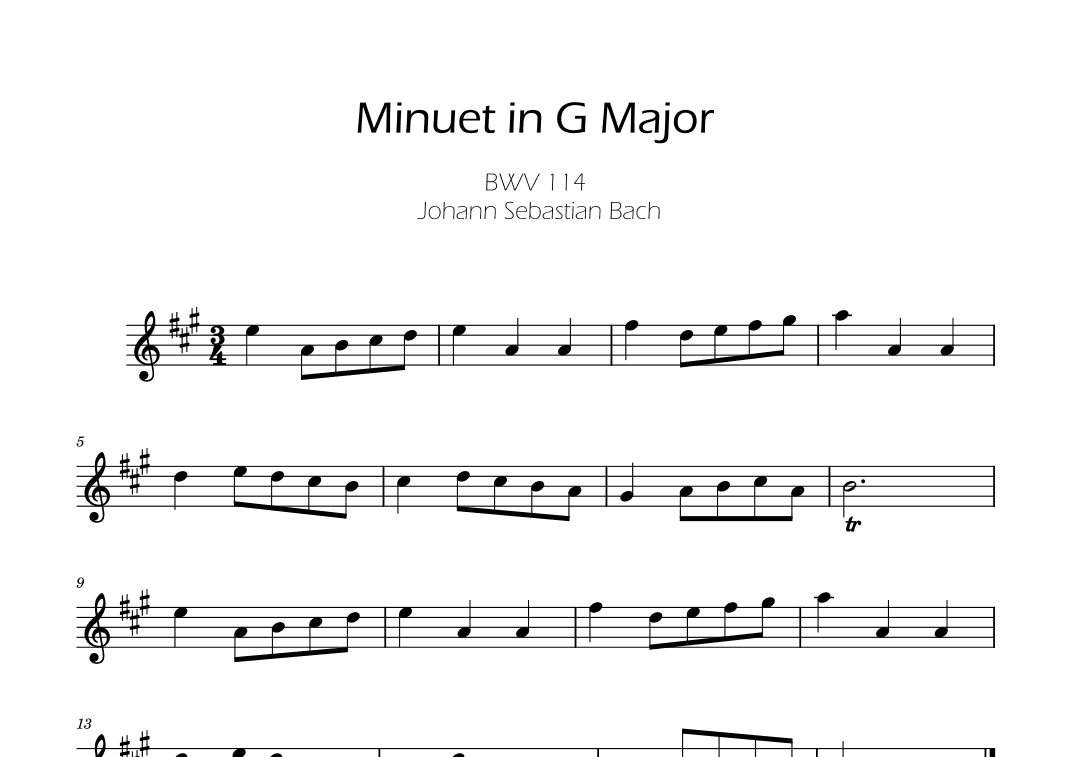 Bach Minuet in G major for Trumpet (arr. Ygor Nunes)